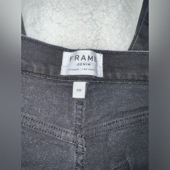 FRAME Eyelet - Hem Cropped Flared Jeans - Lacey - size 28 - F20 - Picture 4 of 12